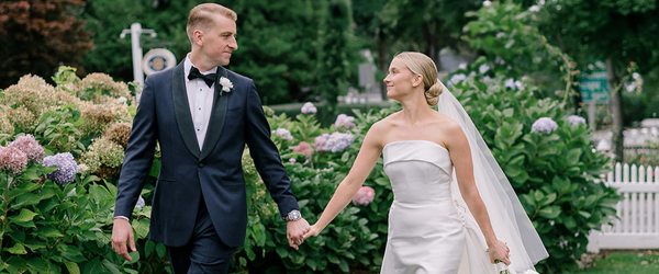 Real Bride In Strapless Wedding Dress Newport by Anne Barge